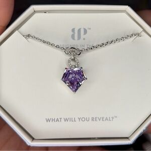 Exquisite Silver Necklace with Lavender Gemstone